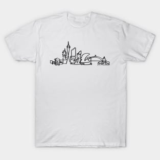 Sydney Skyline: One Line, One City T-Shirt